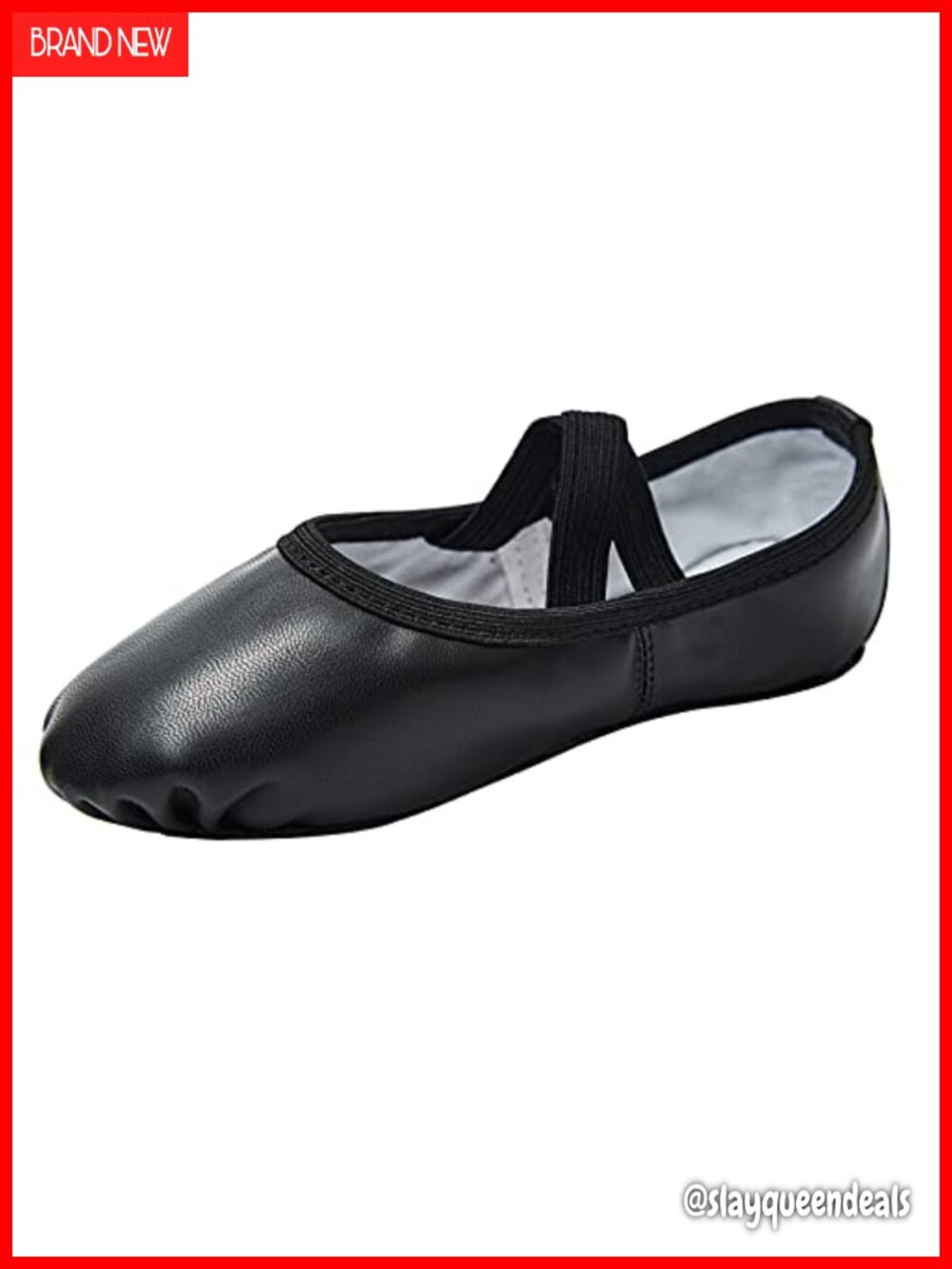 Soft Leather Ballet Dance Slippers Pull-On Flats for Girls